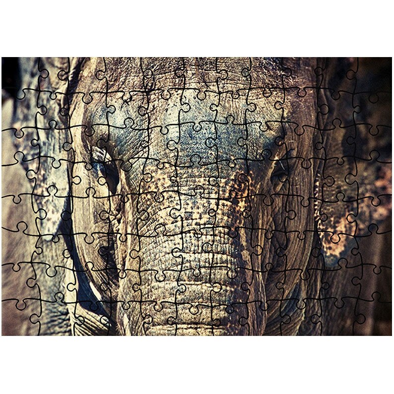 Puzzle Heartwork 96 piese, Elefant maret, Latime 40,5 cm x Inaltime 28,5 cm