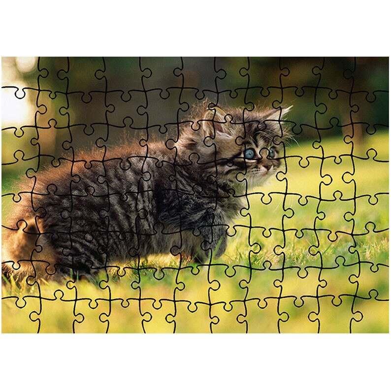 Puzzle Heartwork 96 piese, Pisica pufoasa, Latime 40,5 cm x Inaltime 28,5 cm