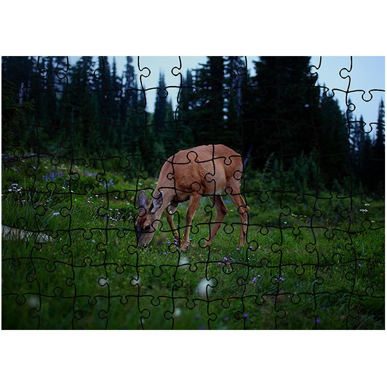 Puzzle Heartwork 96 piese, Cerb in natura, Latime 40,5 cm x Inaltime 28,5 cm