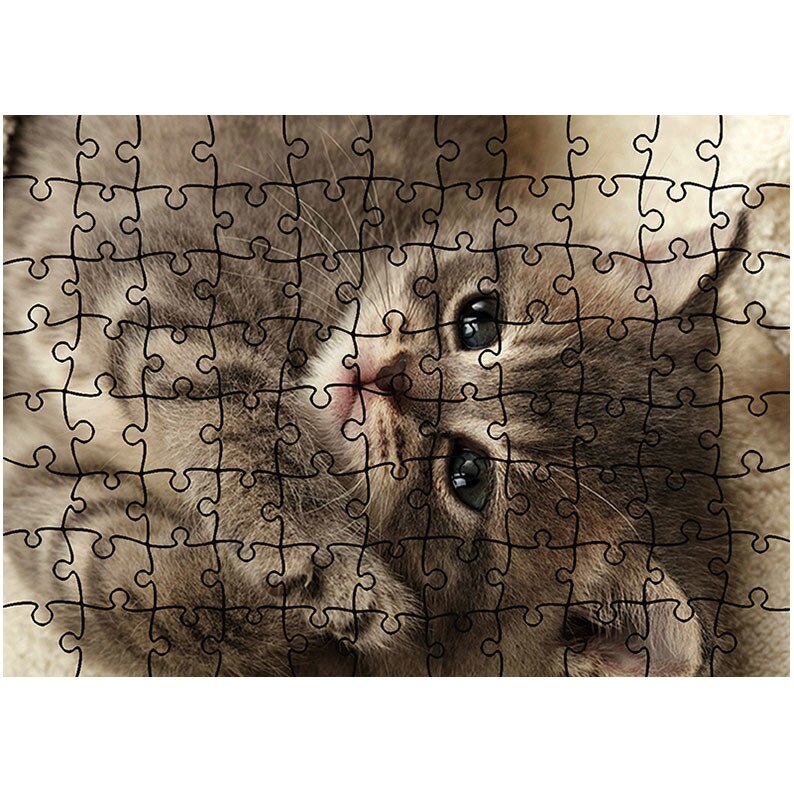 Puzzle Heartwork 96 piese, Pisicuta draguta, Latime 40,5 cm x Inaltime 28,5 cm