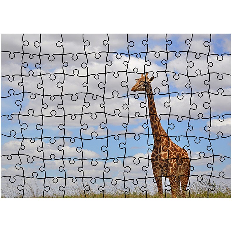 Puzzle Heartwork 96 piese, Girafa in parcul din Nairobi, Latime 40,5 cm x Inaltime 28,5 cm