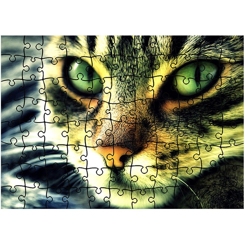 Puzzle Heartwork 96 piese, Pisica rasfatata, Latime 40,5 cm x Inaltime 28,5 cm