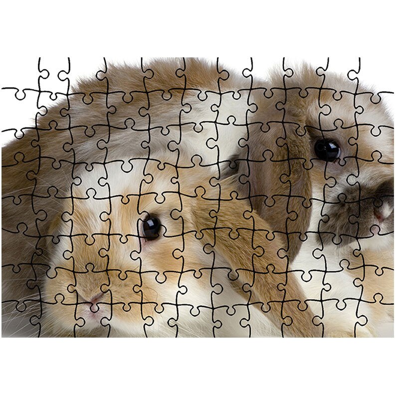 Puzzle Heartwork 96 piese, Iepurasi, Latime 40,5 cm x Inaltime 28,5 cm