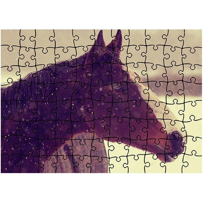 Puzzle Heartwork 96 piese, Cal iarna, Latime 40,5 cm x Inaltime 28,5 cm