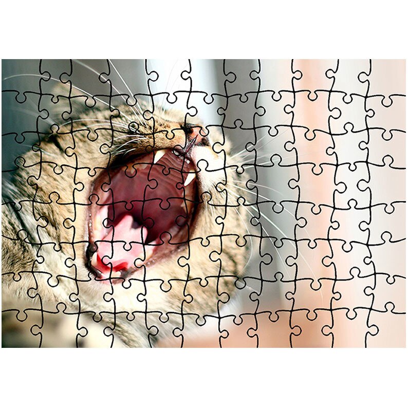 Puzzle Heartwork 96 piese, Mieunatul pisicii, Latime 40,5 cm x Inaltime 28,5 cm