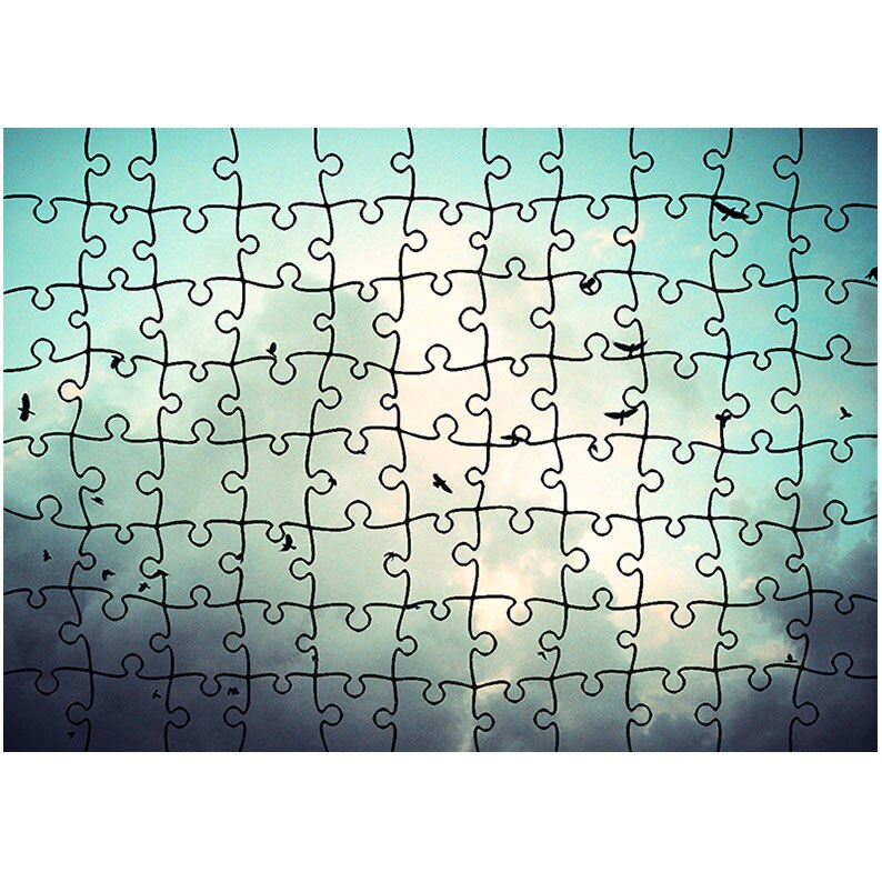 Puzzle Heartwork 96 piese, Stol de pasari, Latime 40,5 cm x Inaltime 28,5 cm
