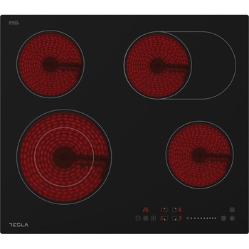 Plita incorporabila ceramica Tesla HV6410MX, 60 cm, 4 zone gatit, sticla negru Plita incorporabila ceramica Tesla HV6410MX, 60 cm, 4 zone gatit, sticla negru