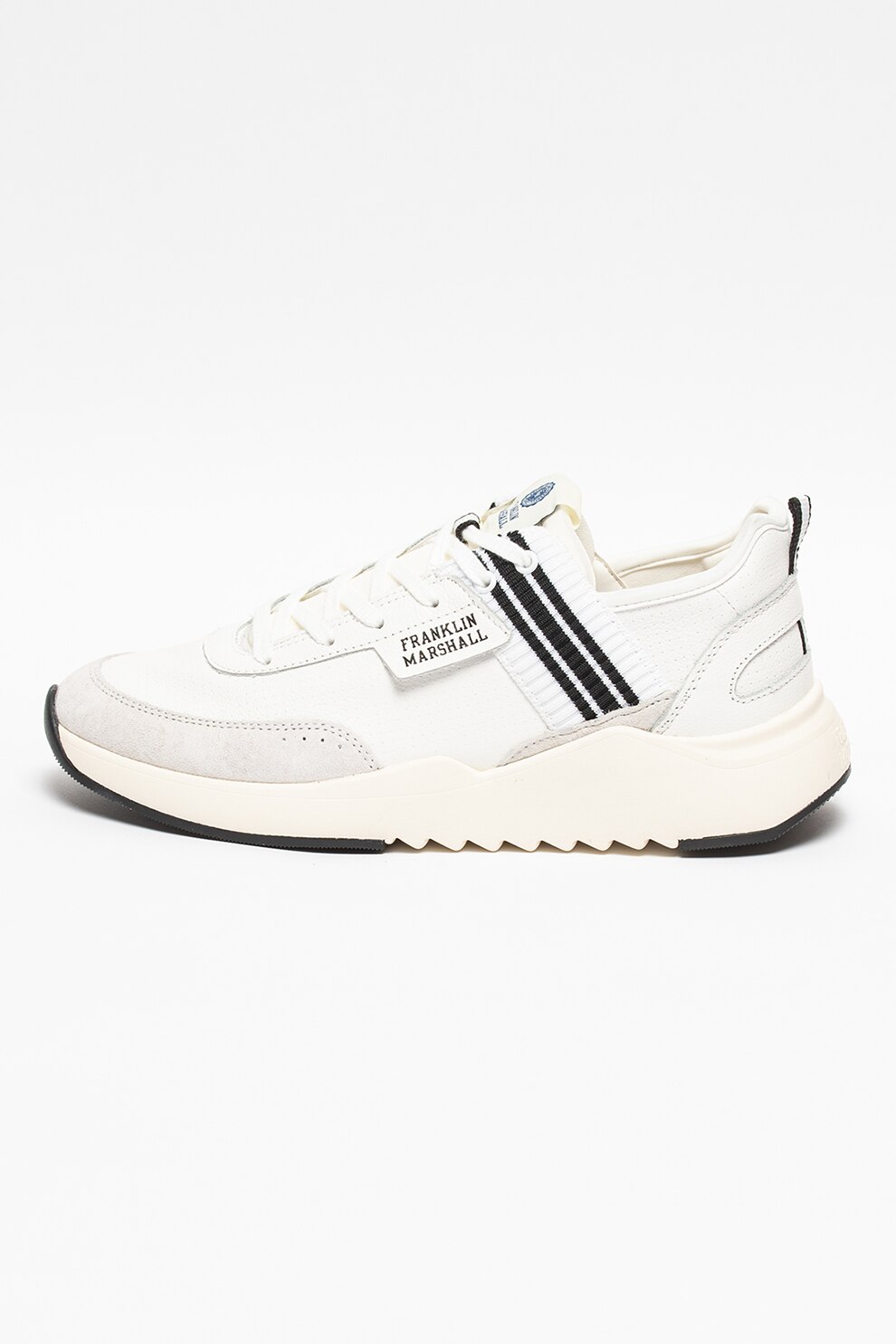 Franklin & Marshall, Pantofi sport de piele cu model perforat Alpha