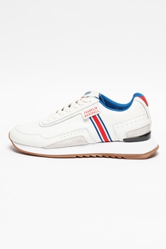 Franklin & Marshall, Pantofi sport de piele si piele intoarsa Epsilon Wing Franklin & Marshall, Pantofi sport de piele si piele intoarsa Epsilon Wing