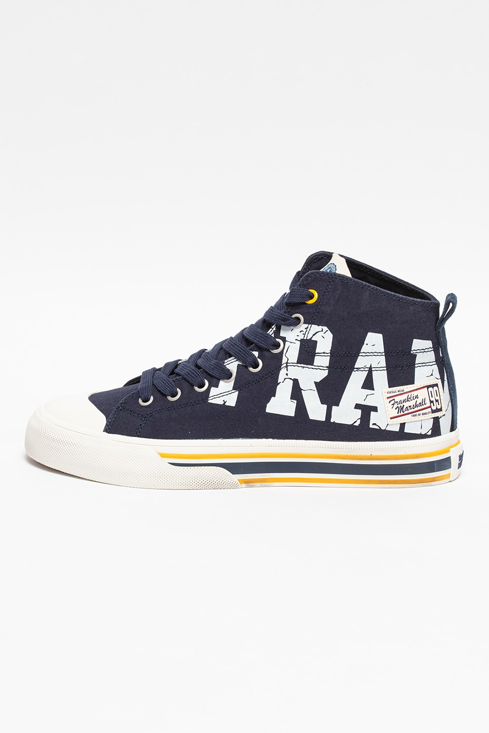 Franklin & Marshall, Pantofi sport mid-high cu model logo Beta