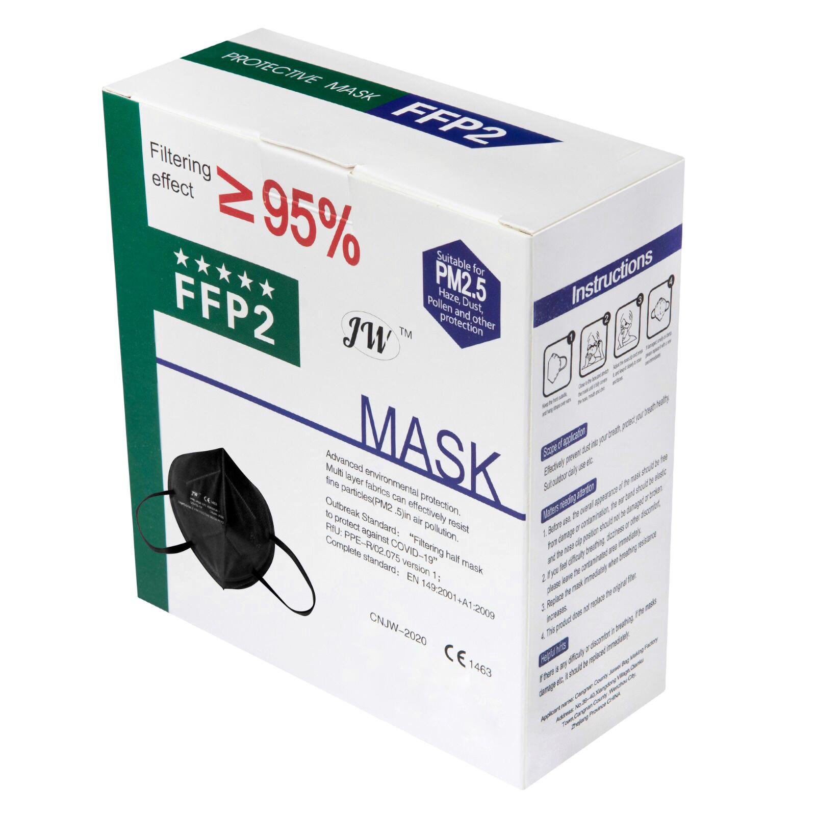 Masque Media Sanex FFP2 NR / KN95 Noir 1 pc