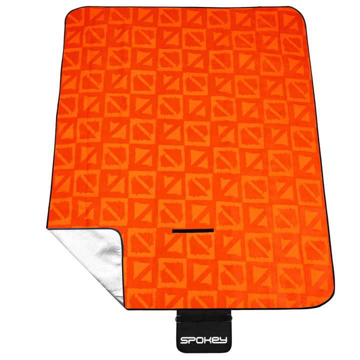 Водоустойчиво одеяло за пикник, Spokey, 150x180 см, Picnic Apricot, подплатено с алуминий