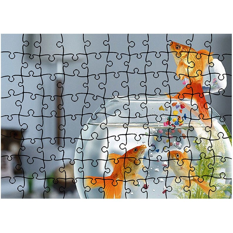 Puzzle Heartwork 96 piese, Pesti in acvariu, Latime 40,5 cm x Inaltime 28,5 cm