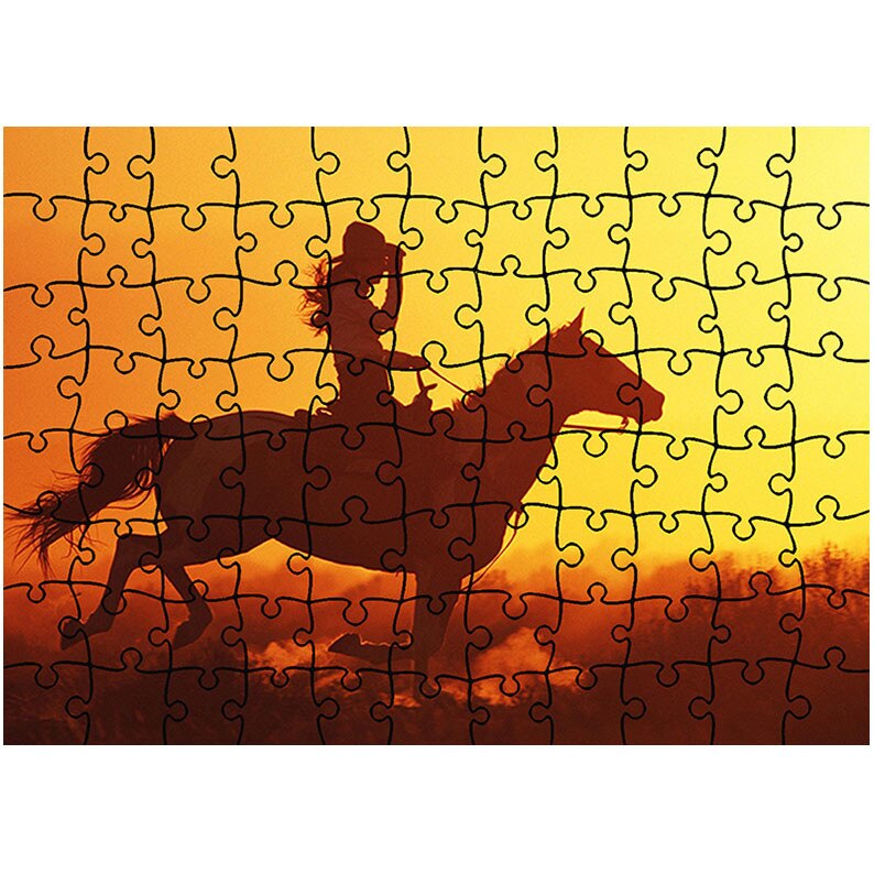 Puzzle Heartwork 96 piese, Calarind la apus, Latime 40,5 cm x Inaltime 28,5 cm