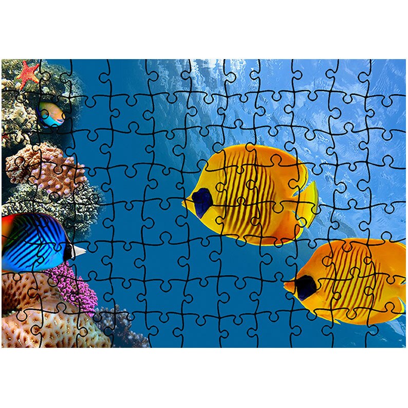 Puzzle Heartwork 96 piese, Acvariu exotic, Latime 40,5 cm x Inaltime 28,5 cm