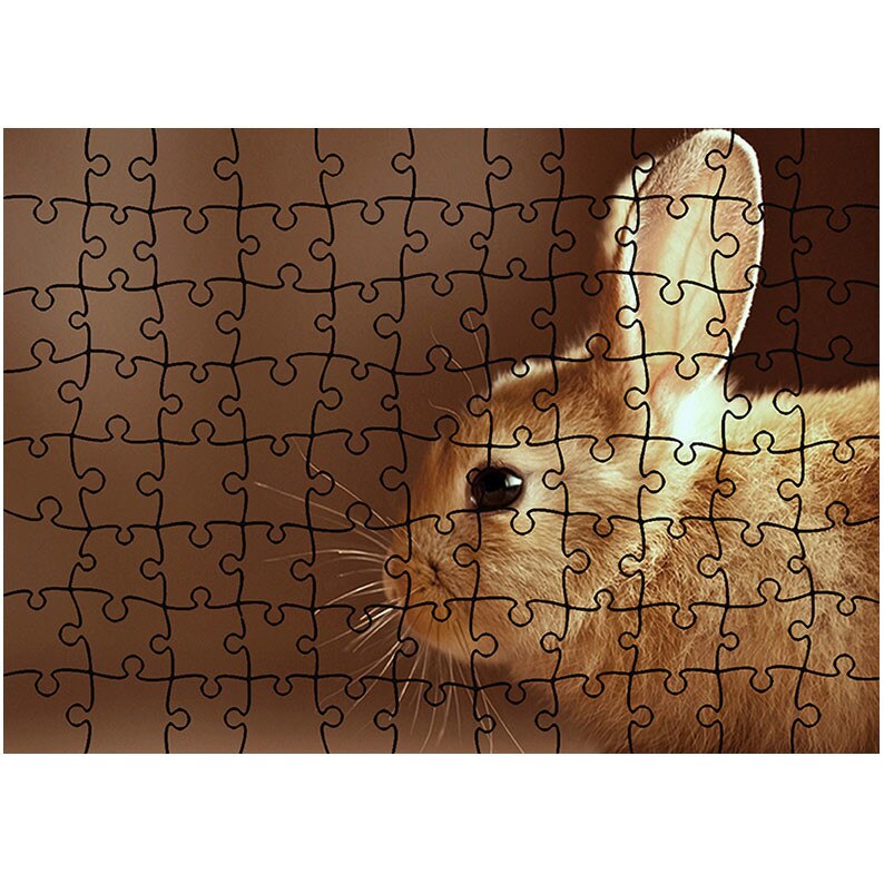 Puzzle Heartwork 96 piese, Iepure de casa, Latime 40,5 cm x Inaltime 28,5 cm