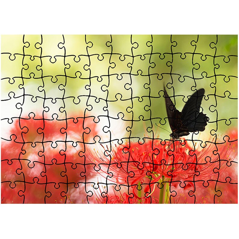 Puzzle Heartwork 96 piese, Fluture negru, Latime 40,5 cm x Inaltime 28,5 cm