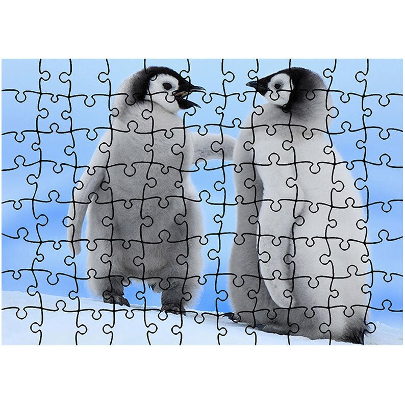 Puzzle Heartwork 96 piese, Pui de pinguin, Latime 40,5 cm x Inaltime 28,5 cm