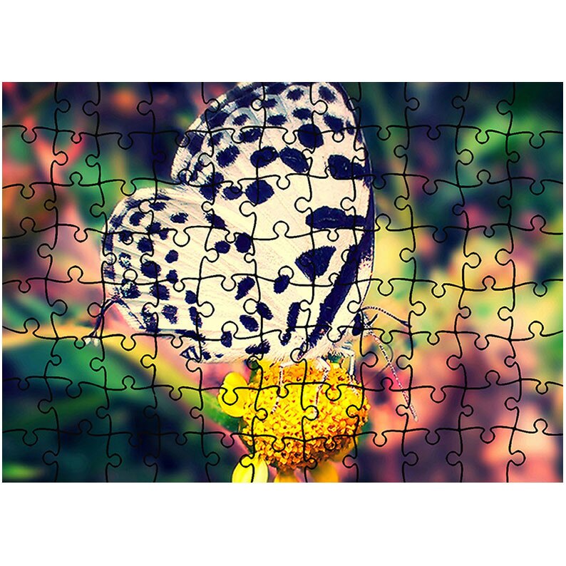 Puzzle Heartwork 96 piese, Fluture dalmatian, Latime 40,5 cm x Inaltime 28,5 cm