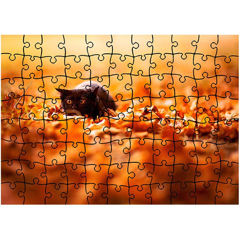 Puzzle Heartwork 96 piese, Ambuscada unei pisici, Latime 40,5 cm x Inaltime 28,5 cm