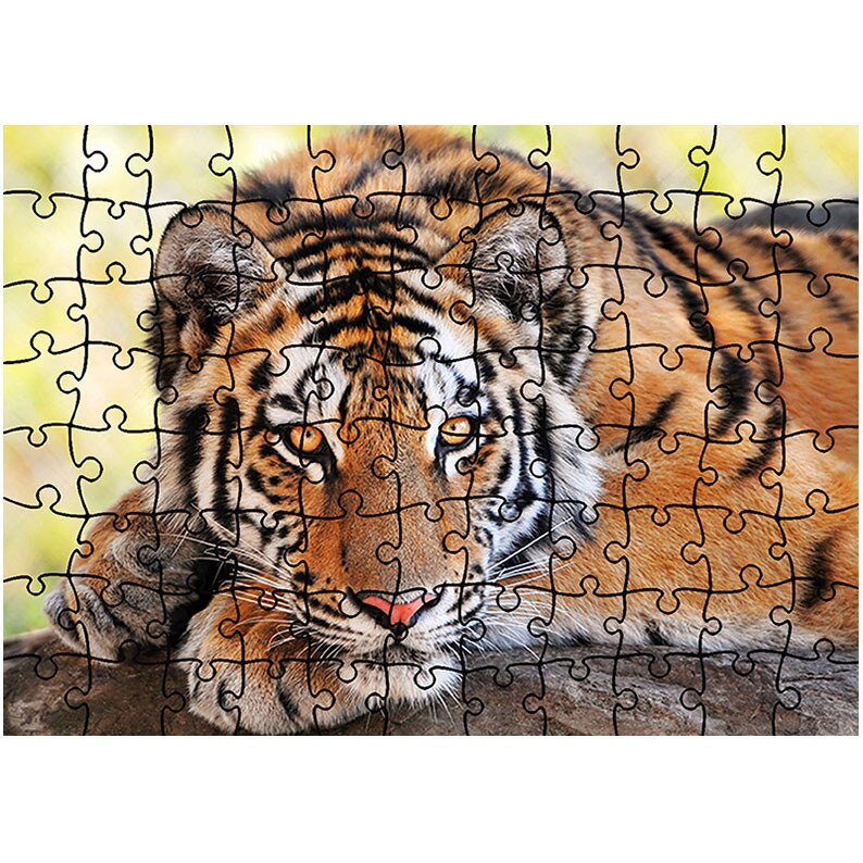Puzzle Heartwork 96 piese, Tigru tanar, Latime 40,5 cm x Inaltime 28,5 cm