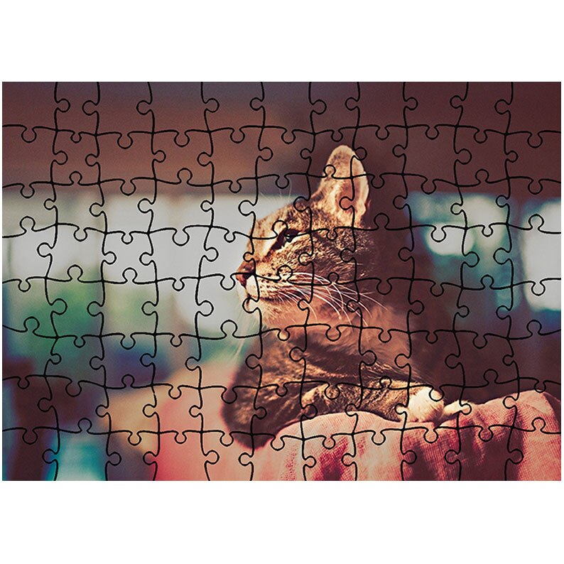 Puzzle Heartwork 96 piese, Poza vintage a unei pisici, Latime 40,5 cm x Inaltime 28,5 cm