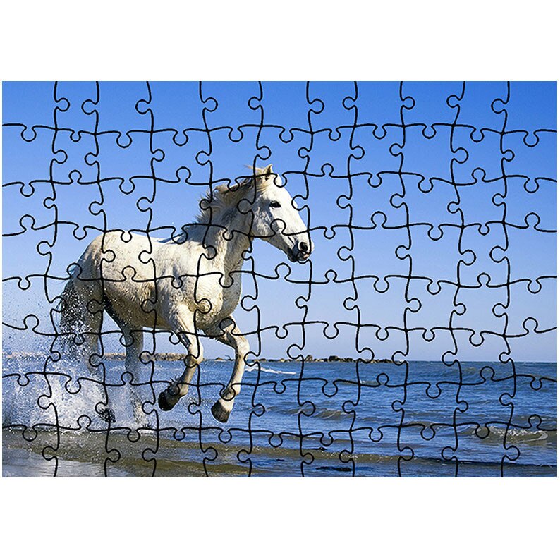 Puzzle Heartwork 96 piese, Cu calul pe plaja, Latime 40,5 cm x Inaltime 28,5 cm