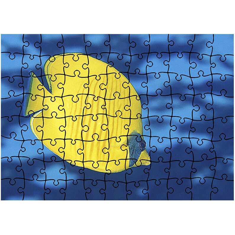 Puzzle Heartwork 96 piese, Peste exotic galben in ocean, Latime 40,5 cm x Inaltime 28,5 cm