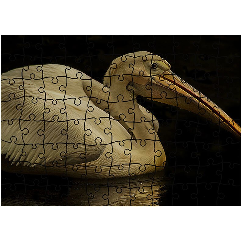Puzzle Heartwork 96 piese, Pelican alb, Latime 40,5 cm x Inaltime 28,5 cm