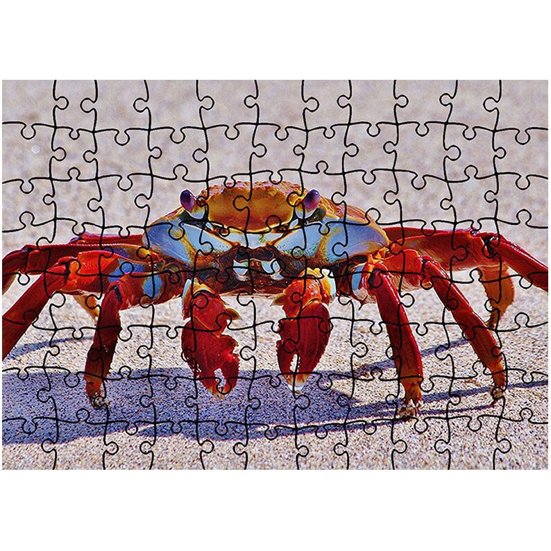 Puzzle Heartwork 96 piese, Crab mare rosu, Latime 40,5 cm x Inaltime 28,5 cm