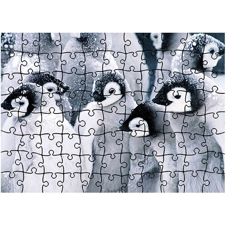 Puzzle Heartwork 96 piese, Pui de pinguini, Latime 40,5 cm x Inaltime 28,5 cm