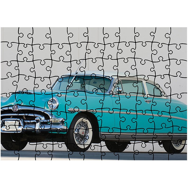 Puzzle Heartwork 96 piese, 1953 HUDSON HORNET TWIN H-POWER COUPE, Latime 40,5 cm x Inaltime 28,5 cm