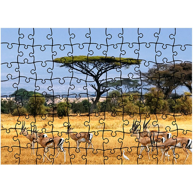 Puzzle Heartwork 96 piese, Antilope in Africa, Latime 40,5 cm x Inaltime 28,5 cm