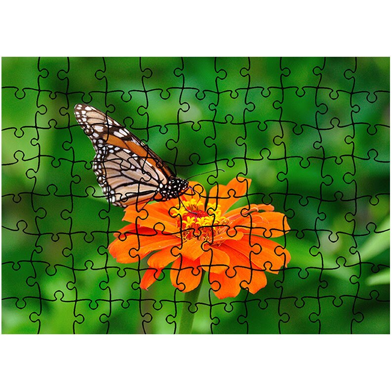 Puzzle Heartwork 96 piese, Fluture in natura, Latime 40,5 cm x Inaltime 28,5 cm