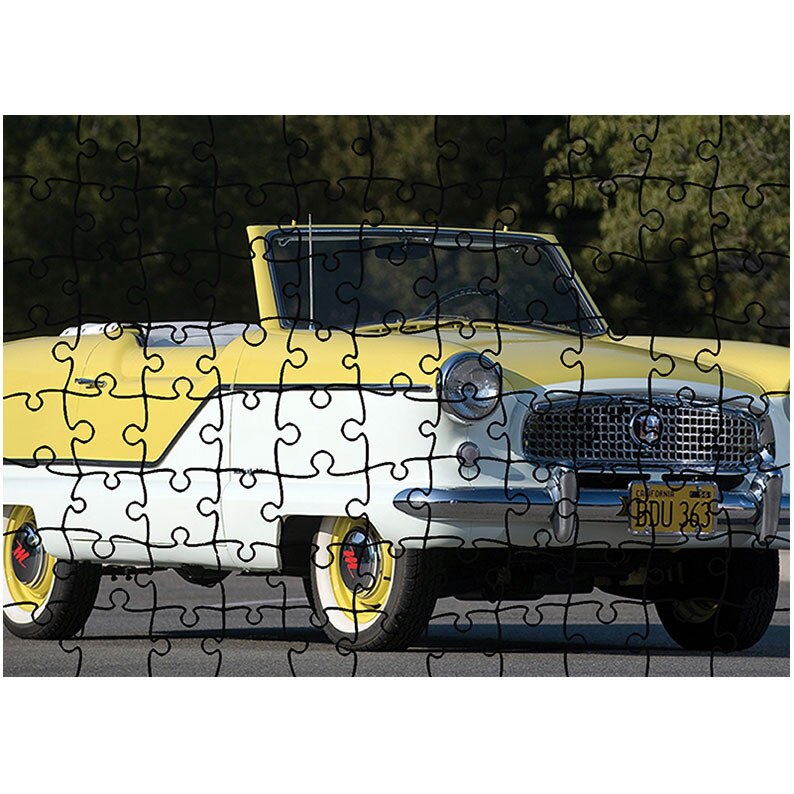 Puzzle Heartwork 96 piese, Nash Metropolitan Convertible 1956-61, Latime 40,5 cm x Inaltime 28,5 cm