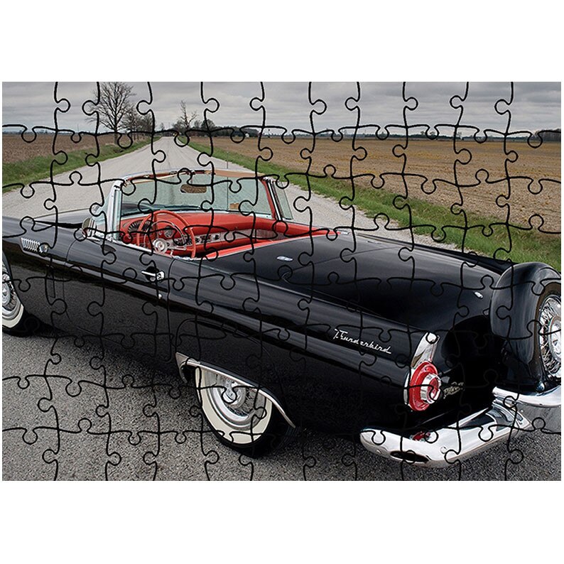 Puzzle Heartwork 96 piese, Ford Thunderbird 1956, Latime 40,5 cm x Inaltime 28,5 cm