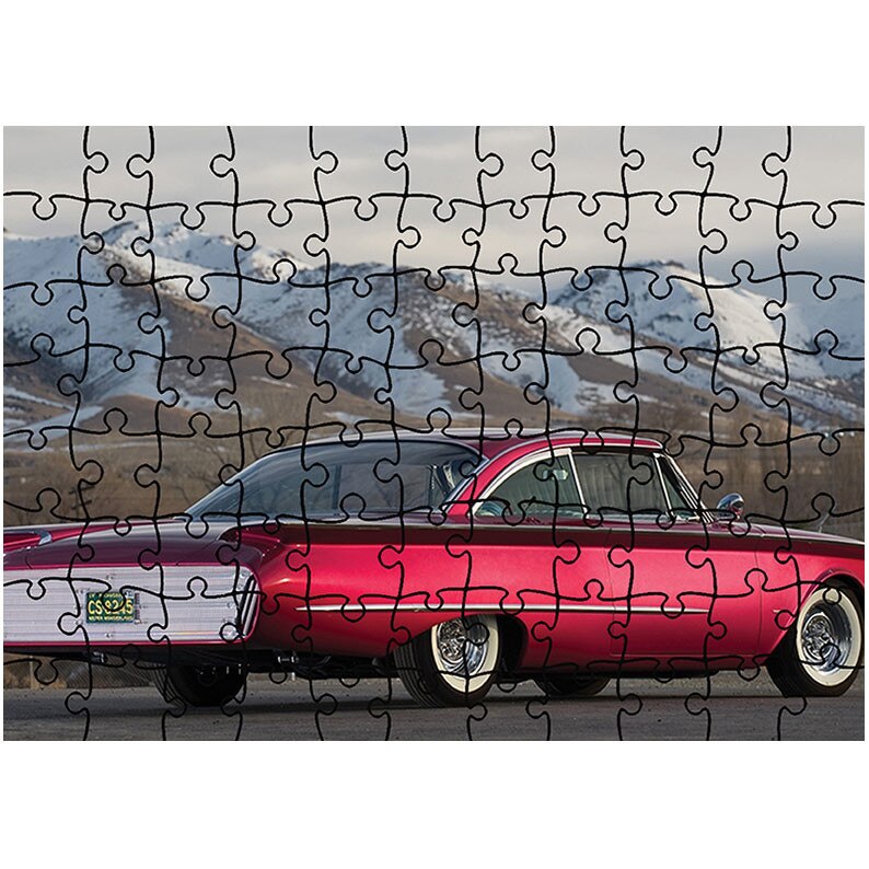Puzzle Heartwork 96 piese, 1960 Ford Adonis Custom Sedan, Latime 40,5 cm x Inaltime 28,5 cm