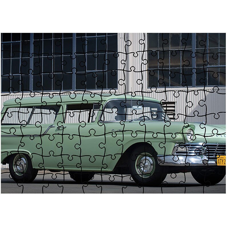 Puzzle Heartwork 96 piese, 1957 Ford Ranch Wagon, Latime 40,5 cm x Inaltime 28,5 cm