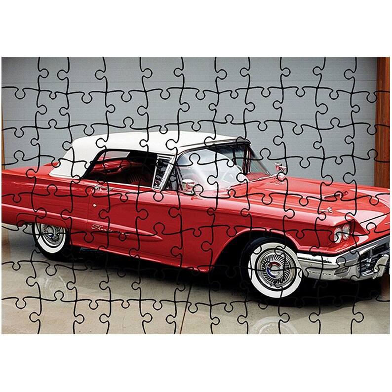 Puzzle Heartwork 96 piese, Ford Thunderbird 1958-60, Latime 40,5 cm x Inaltime 28,5 cm