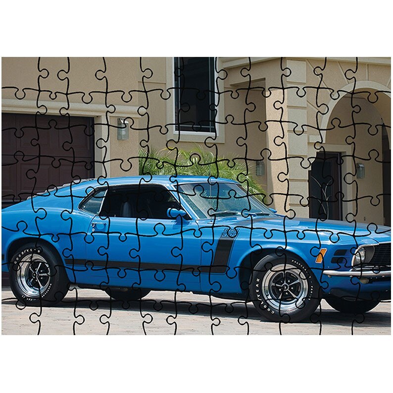Puzzle Heartwork 96 piese, Mustang Boss 302 1970, Latime 40,5 cm x Inaltime 28,5 cm