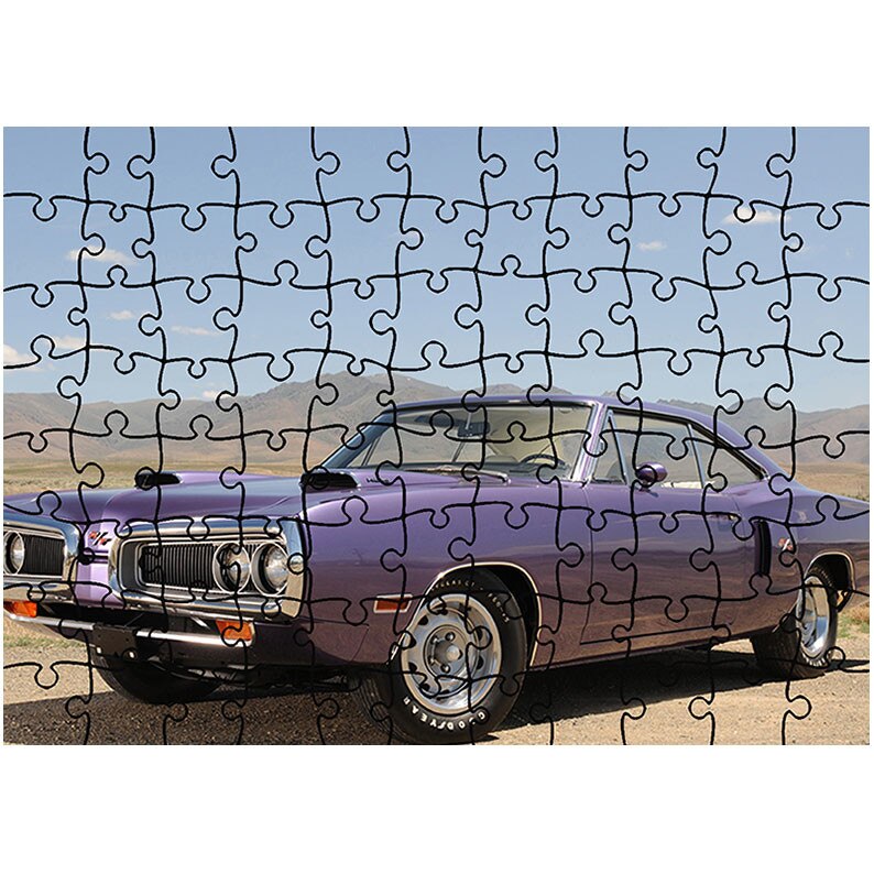 Puzzle Heartwork 96 piese, 1970 Dodge Coronet Hemi R-T Hardtop, Latime 40,5 cm x Inaltime 28,5 cm