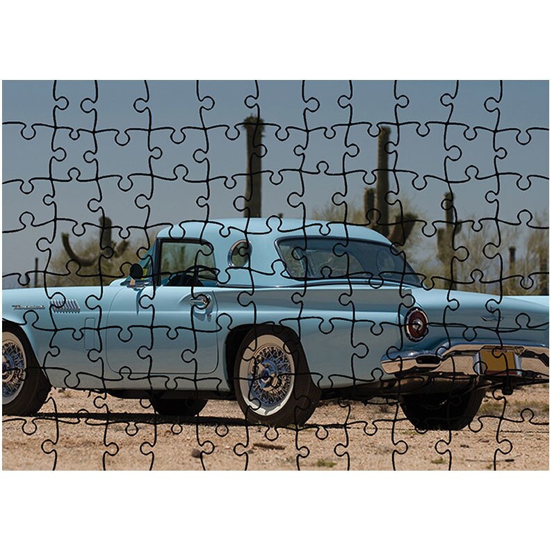 Puzzle Heartwork 96 piese, Ford Thunderbird 1957, Latime 40,5 cm x Inaltime 28,5 cm