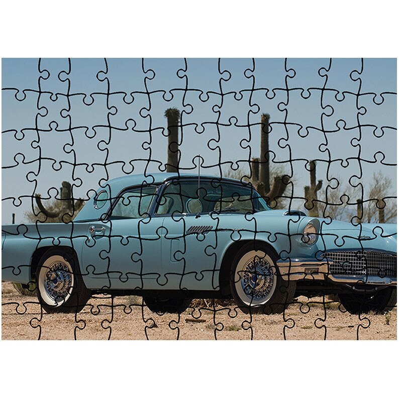 Puzzle Heartwork 96 piese, Ford Thunderbird 1957, Latime 40,5 cm x Inaltime 28,5 cm