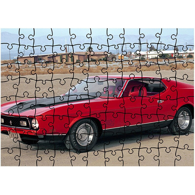 Puzzle Heartwork 96 piese, Mustang Mach 1 1971-72, Latime 40,5 cm x Inaltime 28,5 cm