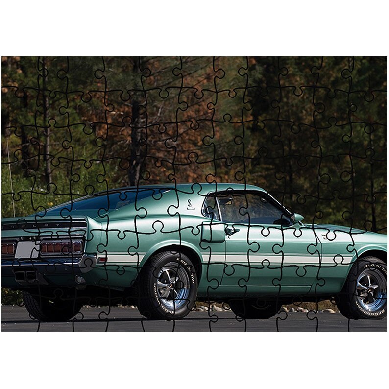 Puzzle Heartwork 96 piese, Shelby GT500 1969, Latime 40,5 cm x Inaltime 28,5 cm