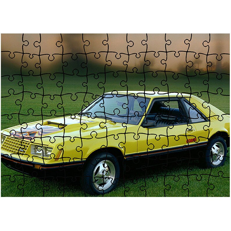 Puzzle Heartwork 96 piese, Mustang Cobra 1981-82, Latime 40,5 cm x Inaltime 28,5 cm