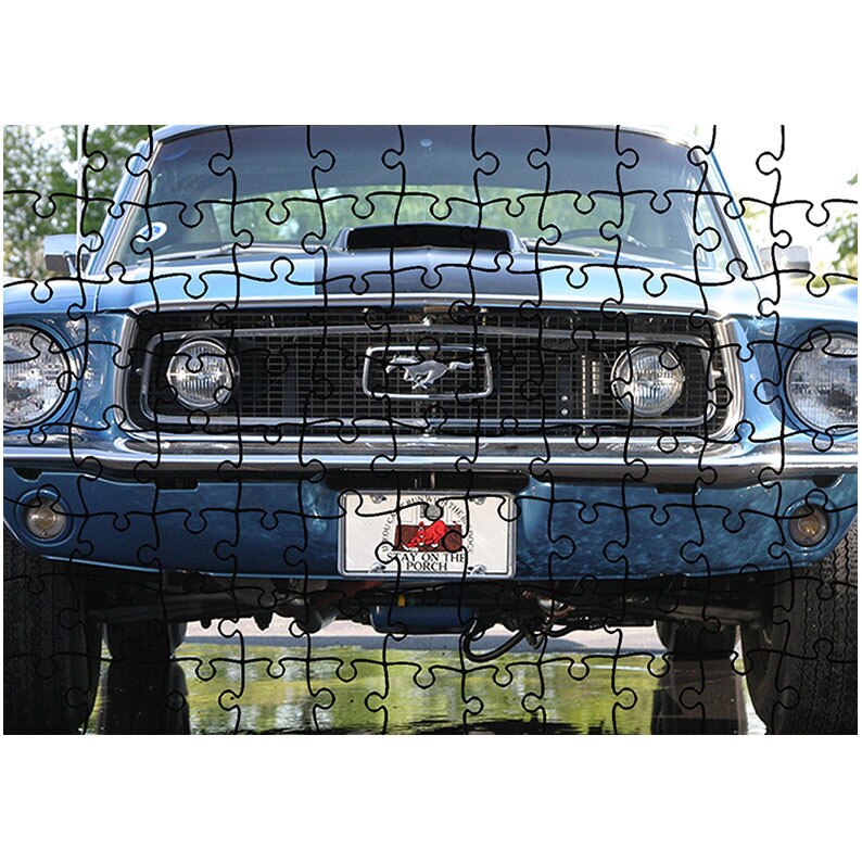 Puzzle Heartwork 96 piese, Ford Mustang GT Fastback 1968, Latime 40,5 cm x Inaltime 28,5 cm