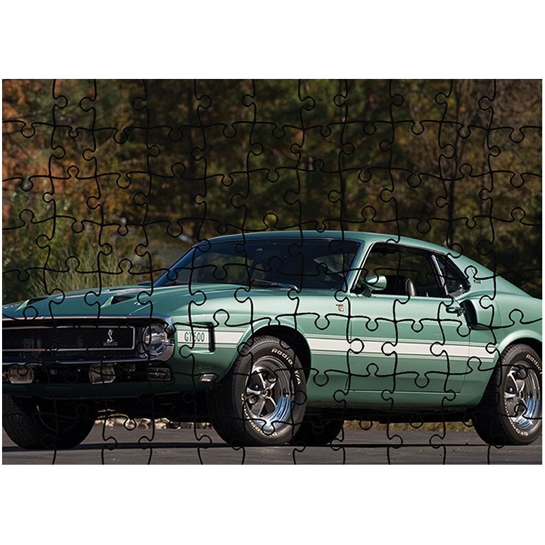 Puzzle Heartwork 96 piese, Shelby GT500 1969, Latime 40,5 cm x Inaltime 28,5 cm