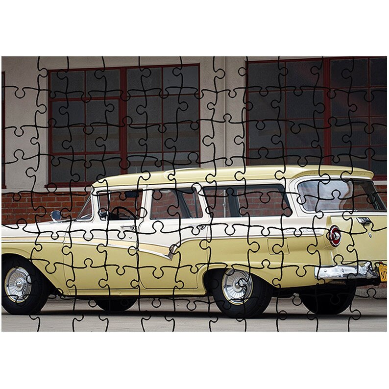 Puzzle Heartwork 96 piese, 1957 Ford 6-Passenger Country Sedan, Latime 40,5 cm x Inaltime 28,5 cm