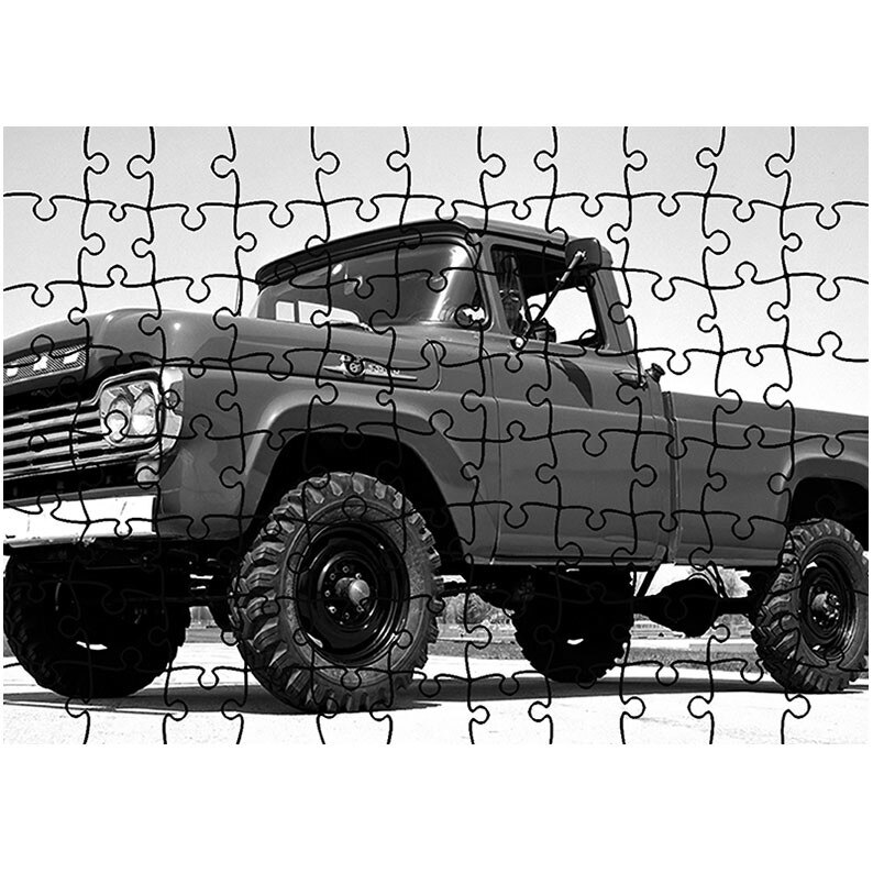 Puzzle Heartwork 96 piese, Ford F-250 4x4 1969, Latime 40,5 cm x Inaltime 28,5 cm